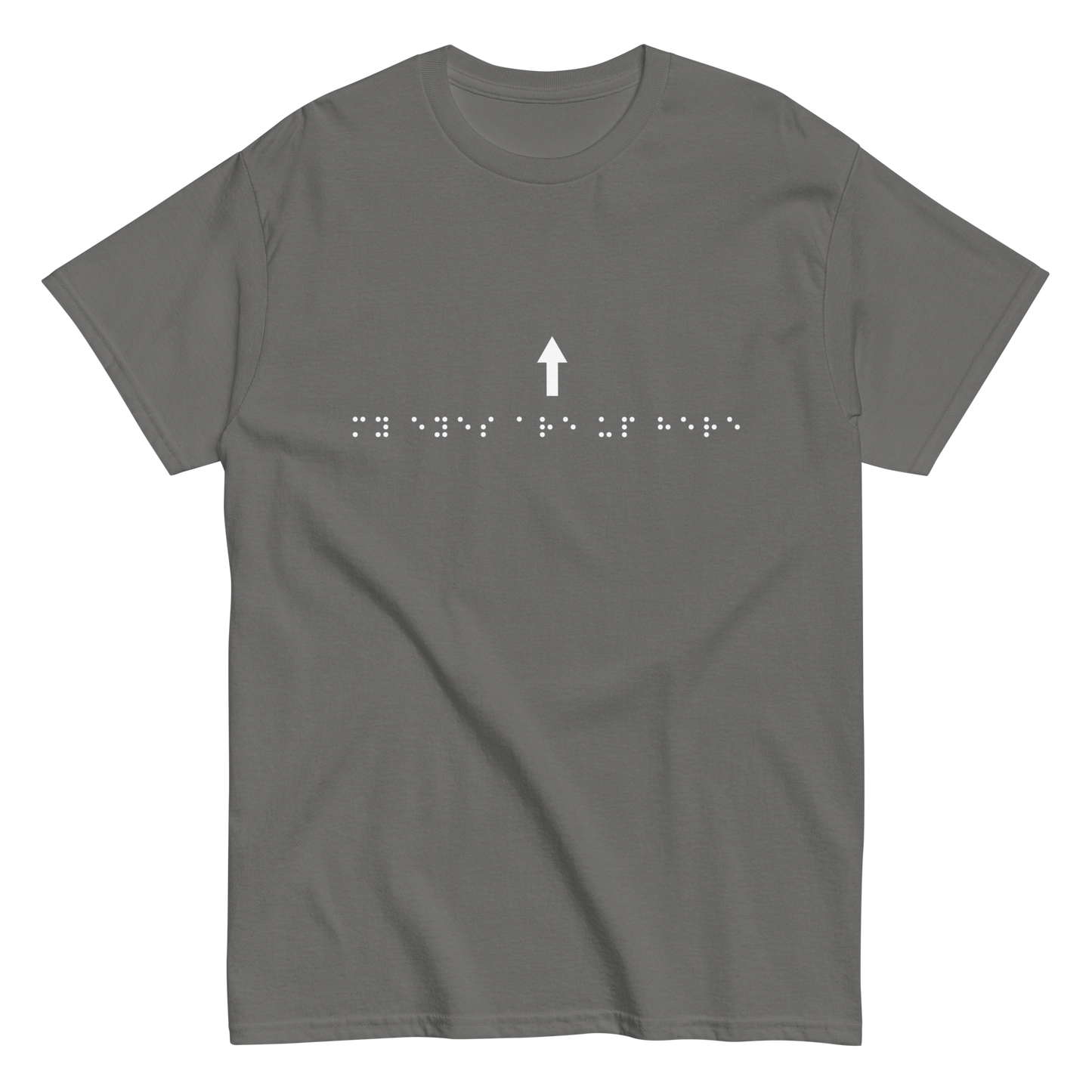 Braille "My Eyes Are Up Here" T-Shirt