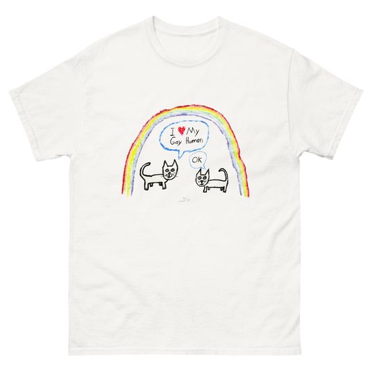 I Love My Gay Human T-Shirt (Cats)