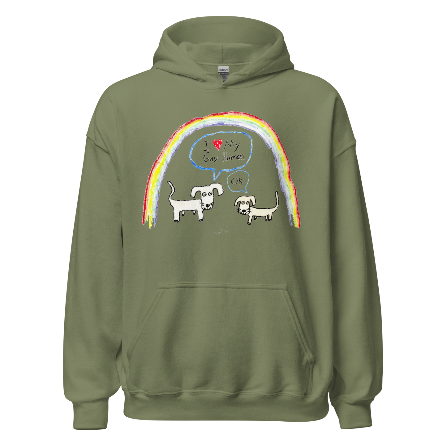 I Love My Gay Human Hoodie (Dogs)